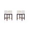 Manhattan Comfort Kingsley Counter Stool in Ivory and Dark Walnut (Set of 2) 2-CS005-IV - alternate 1